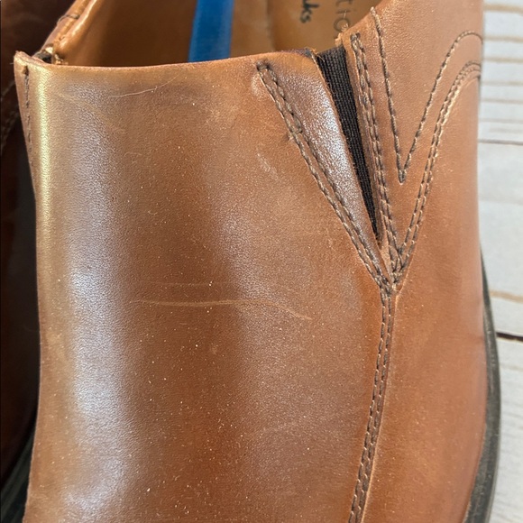 NWT CLARKS WHIDDON STEP Slip-On Loafers Ortholite Sz 11 Dark Tan Leather Men’s - Picture 9 of 12
